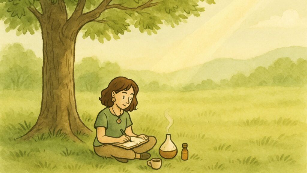 Du brauchst keinen großen Plan – nur Stift, Duft & ein paar ehrliche Zeilen. Einfach schreiben & durchatmen – die Magie von Journaling mit Duft. Canophea Momente