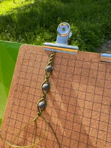 Makramee Armband in Arbeit