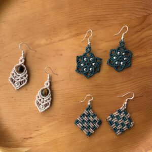 Makramee Ohrringe by Canophea Duft- und Symbolschmuck